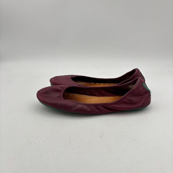 Tieks Gavriela Leather Maroon Ballet Flats Women's 8 Preppy Casual - Picture 5 of 12